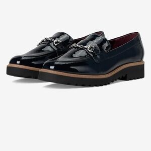 Franco Sarto black Collette Faux Patent Leather Loafers 10